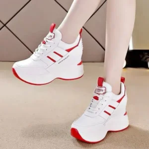 Juneris Women Fashion Platform Lace-Up Sneakers