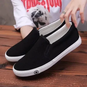 Juneris Men'S Casual Solid Color Wear-Resistant Canvas Shoes