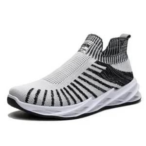 Juneris Men'S Fashion Mesh Breathable Lightweight Stripe Sneakers