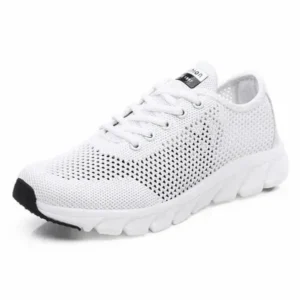 Juneris Women Fashion Sports Lace Up Hollow Design Mesh Breathable Sneakers