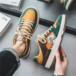 Juneris Men Fashion Breathable Color Matching Casual Sneakers