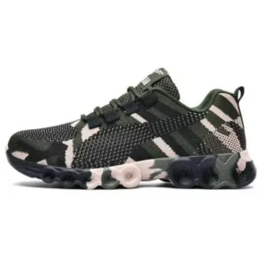 Juneris Couple Casual Camouflage Pattern Lace Up Design Breathable Sneakers