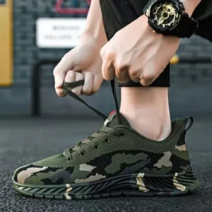 Juneris Men'S Casual Mesh Breathable Camouflage Sneakers