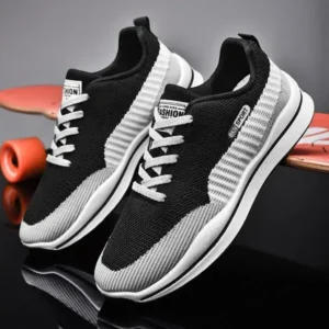 Juneris Men'S Casual Color-Block Mesh Breathable Soft-Soled Sneakers