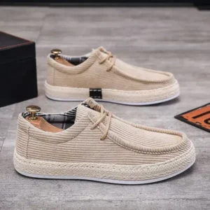 Juneris Men'S Fashion Breathable Stripe Canvas Shoes