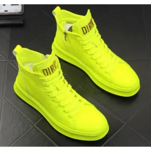 Juneris Men'S Fashion Bright Color High-Top Sneakers