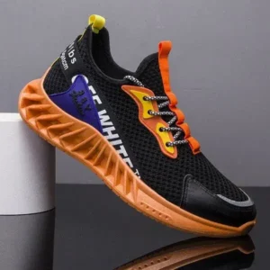 Juneris Men'S Fashion Breathable Color Block Air Cushion Sneakers