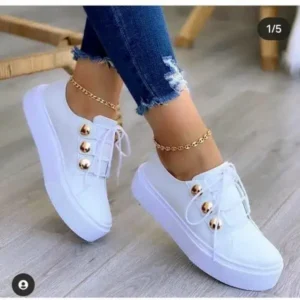 Juneris Women Plus Size Casual Platform Sneakers