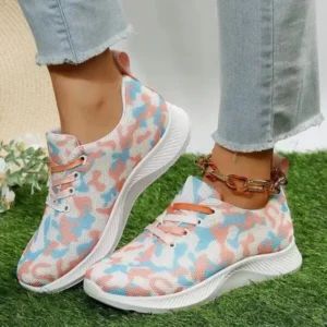 Juneris Summer Women Fashion Breathable Casual Colorful Printed Sneakers