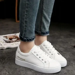 Juneris Summer Women Fashion Casual Solid Color Thick-Soled Canvas Sneakers