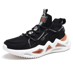 Juneris Men Spring Autumn Fashion Casual Colorblock Mesh Cloth Breathable Rubber Platform Shoes Sneakers