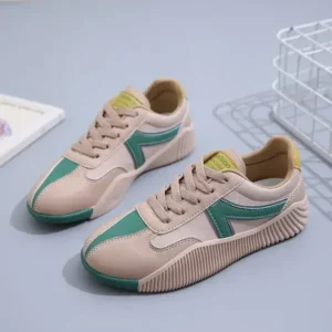 Juneris Women Fashion Color Block Breathable Sneakers