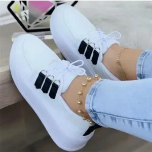 Juneris Women Fashion Lace-Up Sneakers